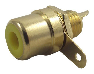 PRO SIGNAL - Socket, Phono, Gold / Yellow