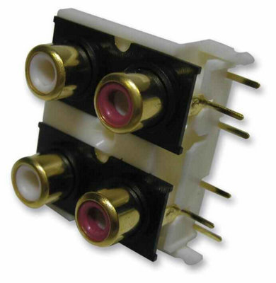 PRO SIGNAL - Sockets, 4x Phono, Gold, PCB
