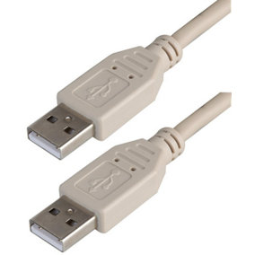 PRO SIGNAL - USB 2.0 A Male to A Male Cable, 1m Grey