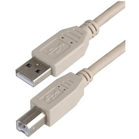PRO SIGNAL - USB 2.0 A Male to B Male Cable, 1m Grey