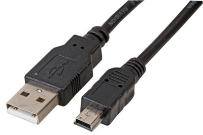 Pro Signal - Usb 2.0 A Male To Mini B Male Lead, 0.2m Black 