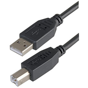 PRO SIGNAL - USB 2.0 A Plug to B Plug  Cable, 1m Black