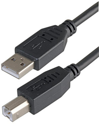 PRO SIGNAL - USB 2.0 A Plug to B Plug  Cable, 2m Black
