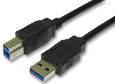 PRO SIGNAL - USB 3.0 A Male to B Male Lead, 0.5m Black