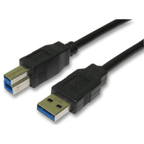 PRO SIGNAL - USB 3.0 A Male to B Male Lead, 3m Black