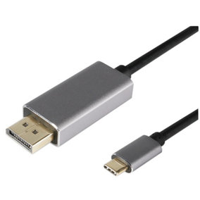 PRO SIGNAL - USB-C Male to 4K DisplayPort Male Adaptor Lead, 1m Black