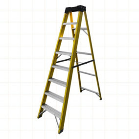 Pro-Trade Fibreglass Swingback Step Ladders 8 tread