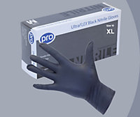 Pro Ultra Flex Black Nitrile Gloves (100) X Large