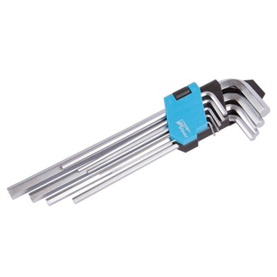 Pro User - 9pc Chrome Vanadium Long Hex Key Set | DIY at B&Q