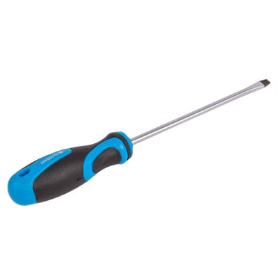 Pro User Magnetic Chrome Vanadium Flathead Screwdriver - 15cm x 6mm - Blue