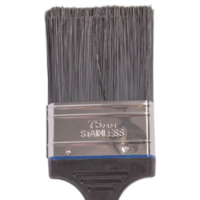 Pro User - No Bristle Loss Plastic DIY Paint Brush - 7.5cm - Black