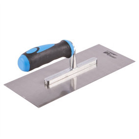 Pro User - Steel Plastering Trowel - 12cm x 28cm - Blue