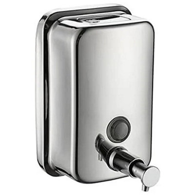 Pro-Washroom Manual Pump Soap Dispenser Stainless Steel Wall Mounted Large Commercial 1L