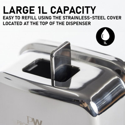 Pro-Washroom Manual Pump Soap Dispenser Stainless Steel Wall Mounted Large Commercial 1L - 3