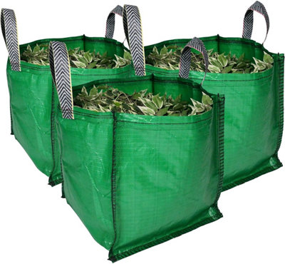 PRObag Garden Waste Bags - 90 Litre - PREMIUM GRADE - Industrial Fabric and Handles - Heavy Duty Garden/Green Waste Sacks