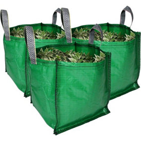PRObag Garden Waste Bags - 90 Litre - PREMIUM GRADE - Industrial Fabric and Handles - Heavy Duty Garden/Green Waste Sacks