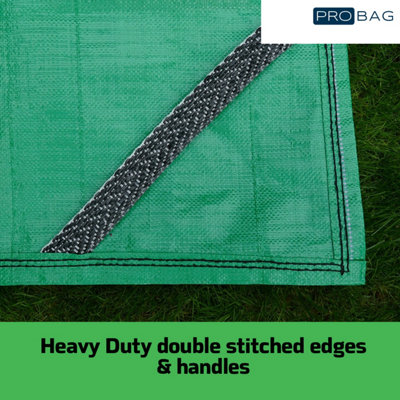 PRObag Ground Sheet - Heavy Duty Extra Strong Ground Sheet with Lifting Handles - 6ft by 6ft Green Extra Thick