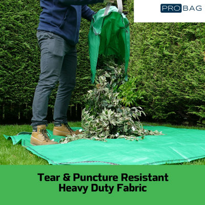 PRObag Ground Sheet - Heavy Duty Extra Strong Ground Sheet with Lifting Handles - 6ft by 6ft Green Extra Thick - 5