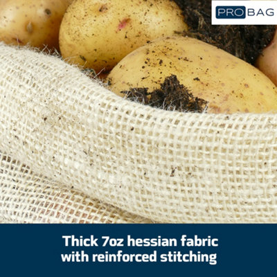 Burlap Sacks 2-Pack - Natural Jute Bags For Sack Races, Gardening & Decor