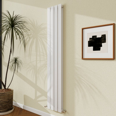 Probaty Bathrooms 1600x272mm White Vertical Design Radiator Double ...