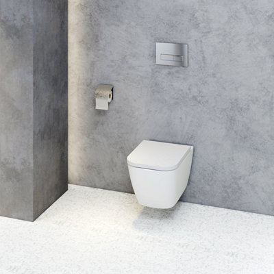 Probaty Bathrooms Rimless Wall Hung Toilet Short Projection Square WC ...