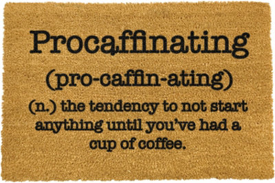 Procaffinating Defination Doormat