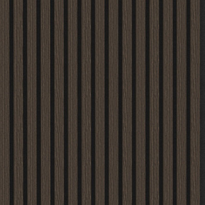 Proclad Acoustic Wood Slat Decorative Wall Panel Walnut Black Felt 2400x600x22mm Diy At Bandq