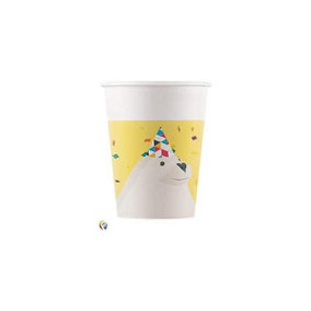 Procos Arctic Paper Disposable Cup (Pack of 8) White/Yellow (One Size)