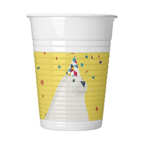 Procos Arctic Plastic Party Cup (Pack of 8) Yellow/White (One Size)