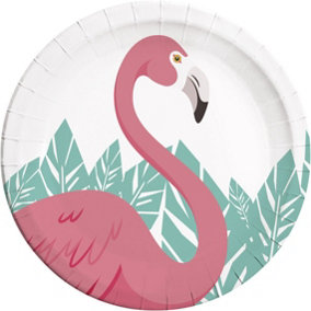 Procos Flamingo Party Plates (Pack of 8) Multicoloured (One Size)