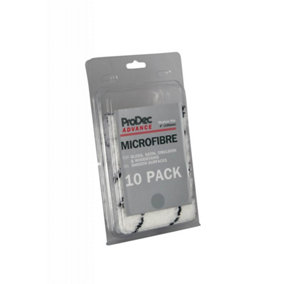 ProDec Advance Microfibre Medium Pile Mini Rollers (Pack Of 10) White/Black (Pack Of 10)