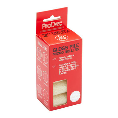 ProDec Gloss Pile Micro Roller Sleeves, 2 Inch, Pack of 10 - Lint-Free ...