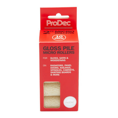 ProDec Gloss Pile Micro Roller Sleeves, 2 Inch, Pack of 10 - Lint-Free ...
