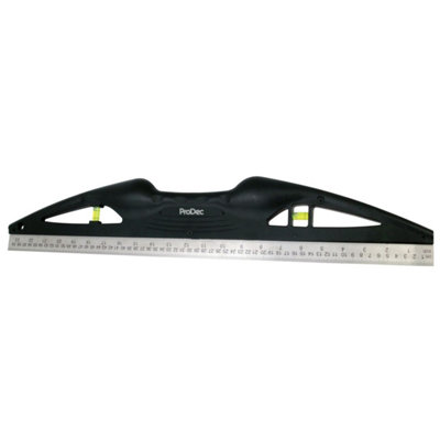 ProDec Trimming Edge Stainless Steel Spirit Ruler 24 Inch - Measuring ...
