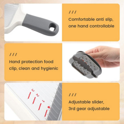 Professional Adjustable Mandolin Slicer & Vegetable Cutter with Hand ...