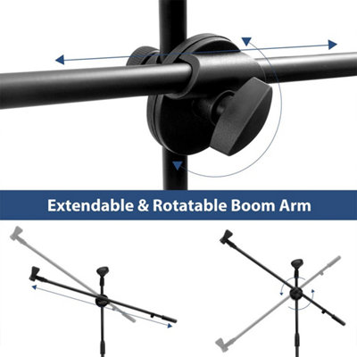 Professional Adjustable Microphone Stand, Boom Arm Tripod Holder for ...