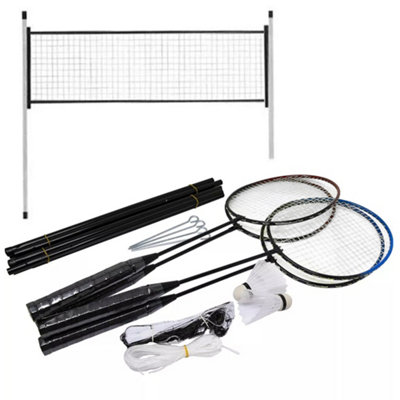 Professional Badminton Set 4 Player Racket Shuttlecock Poles Net Bag Game 589751 - 8