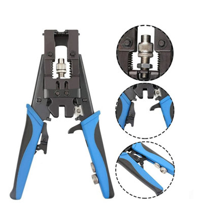 Professional BNC Compression Tool with 20 BNC Compression Connectors & Coax Cable Stripper Multifunctional
