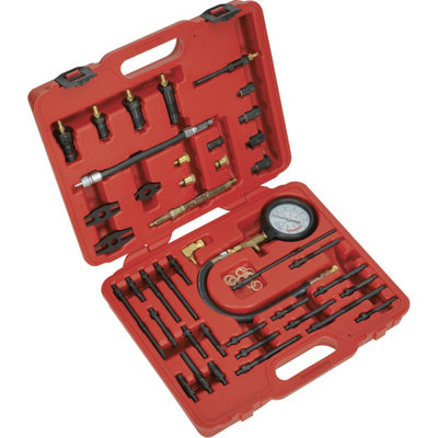 Professional Compression Test Kit for Diesel and Petrol Vehicles with 600 psi Gauge