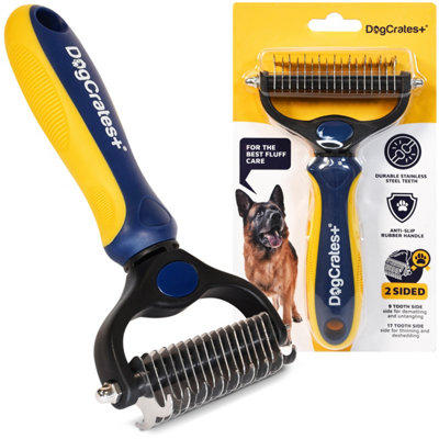 Professional Dog Stainless Steel Undercoat Rake for Deshedding ...
