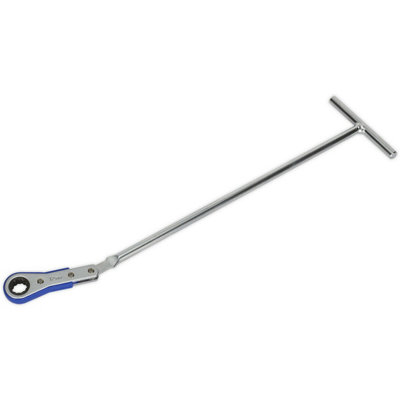 Professional Extra Long Ratchet Ring Socket Spanner - 12mm x 370mm with T Bar Handle