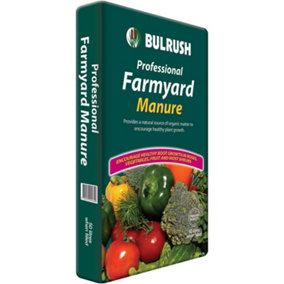 Professional Farmyard Manure Soil Improver 50L Bag - Natural Fertiliser for Gardens, Pots and Borders