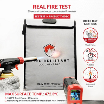 Professional Fireproof Document Bag Laboratory Tested, Office Business ...