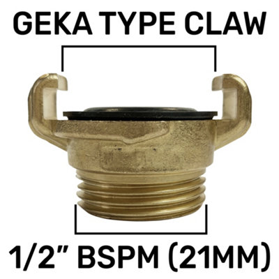 Professional Geka type brass claw hose connectors/fittings, (1/2