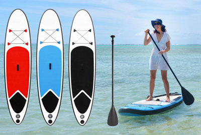 Professional Large Inflatable 10ft SUP with Accessories - Red - 4