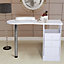 Professional Manicure Table Nail Technician Beauty Salon Tech Station Nail Table Storage Desk with 3 Storage Drawer
