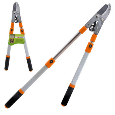 Telescopic Ratchet Anvil Lopper – Branch Pruner With High Carbon Steel Blades, 3-Year Warranty