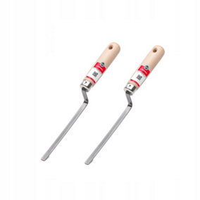 Professional Tuck Pointing Jointing Finger Trowel with Wooden Handle 2PACK 10mm