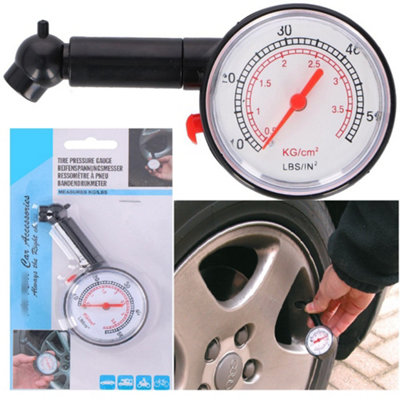 Bike tyre pressure clearance gauge