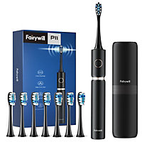 Professional Ultrasonic Electric Toothbrush with 8 Brush Heads and Travel Case